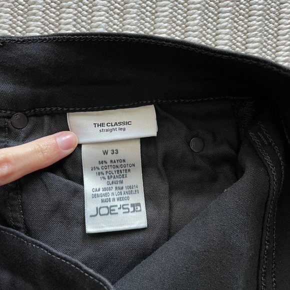 Joe's Jeans Kinetic The Classic Straight Leg - Size 33 / Griffith (Black) - Picture 10 of 12